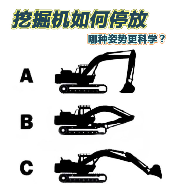 挖掘機停放